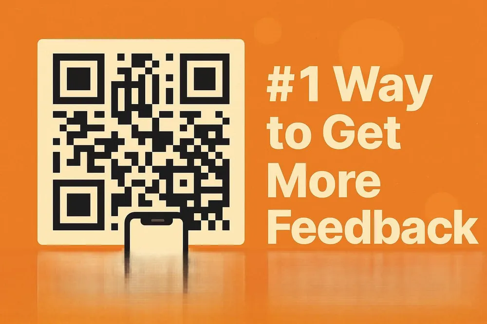 Product label with QR code replacing customer service number